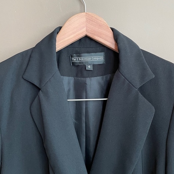 The J. Peterman Wrap Blazer Black‎ Size 4 - Picture 2 of 6